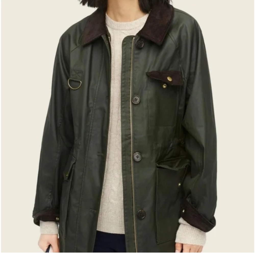 J. Crew Waxed Cotton Classic Field Barn Chore Jacket M